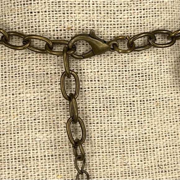 TRIBAL BOHO BOHEMIAN NECKLACE BRONZE LOOK STYLE CHAIN STYLE - Picture 4 of 14